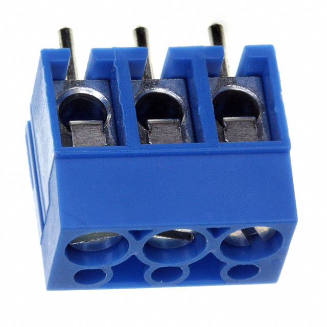 3 Position Wire to Board Terminal Block Horizontal with Board 0.197 (5.00mm) Through Hole